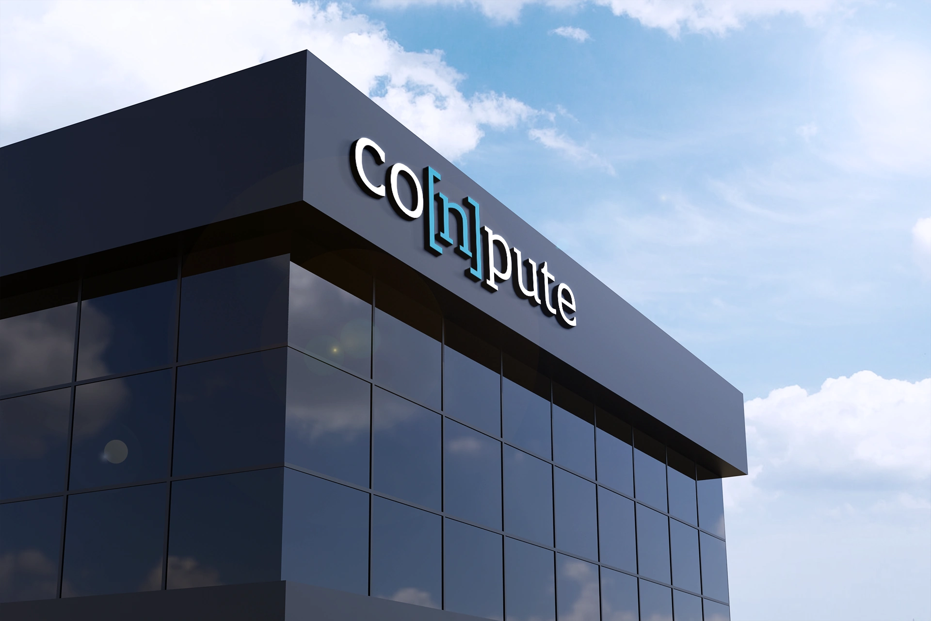 Conpute original building signage mockup