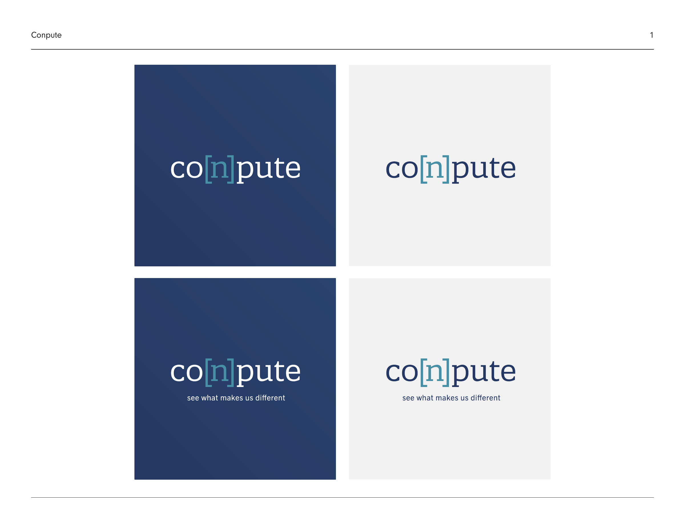 Conpute logo variations with and without the tagline