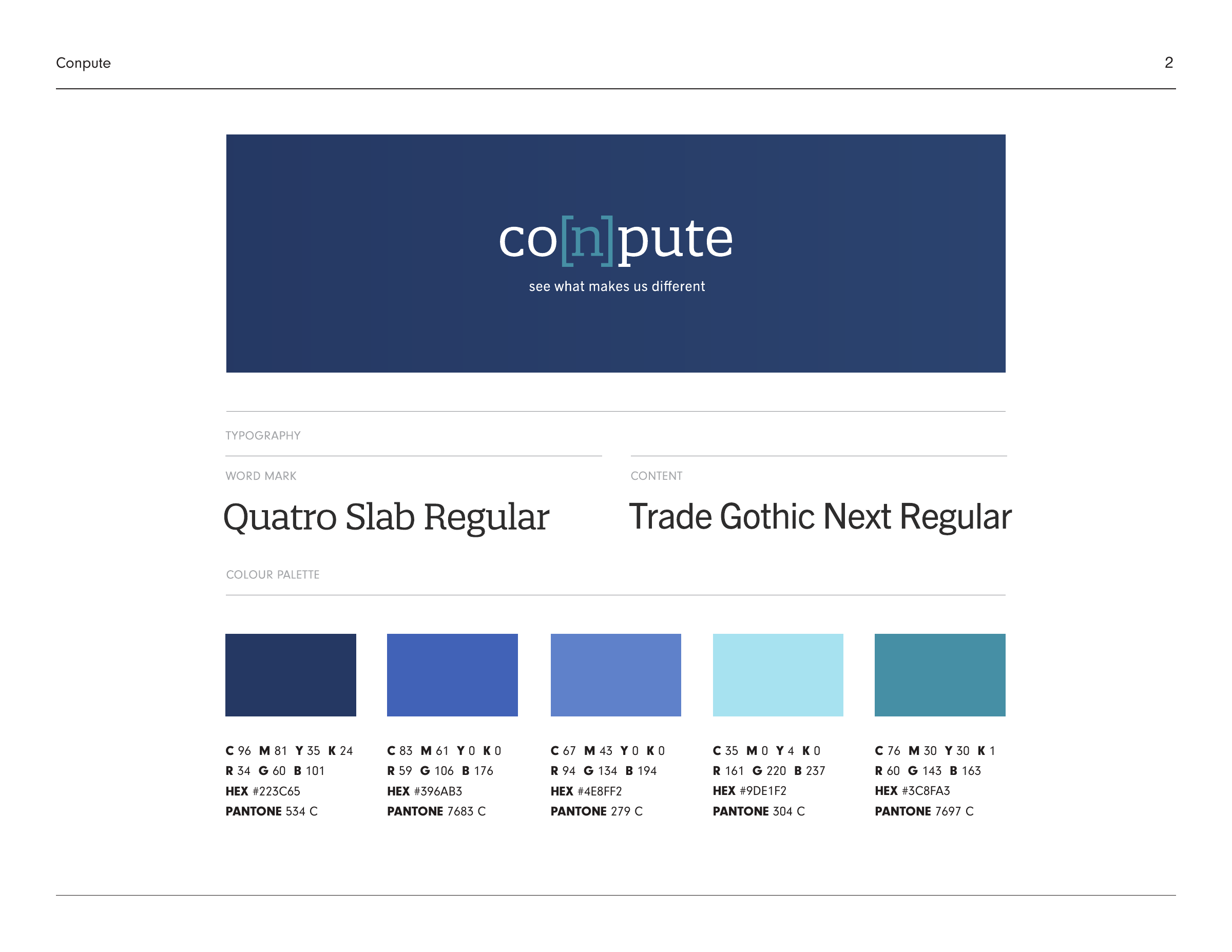 Conpute typography and colour guidelines