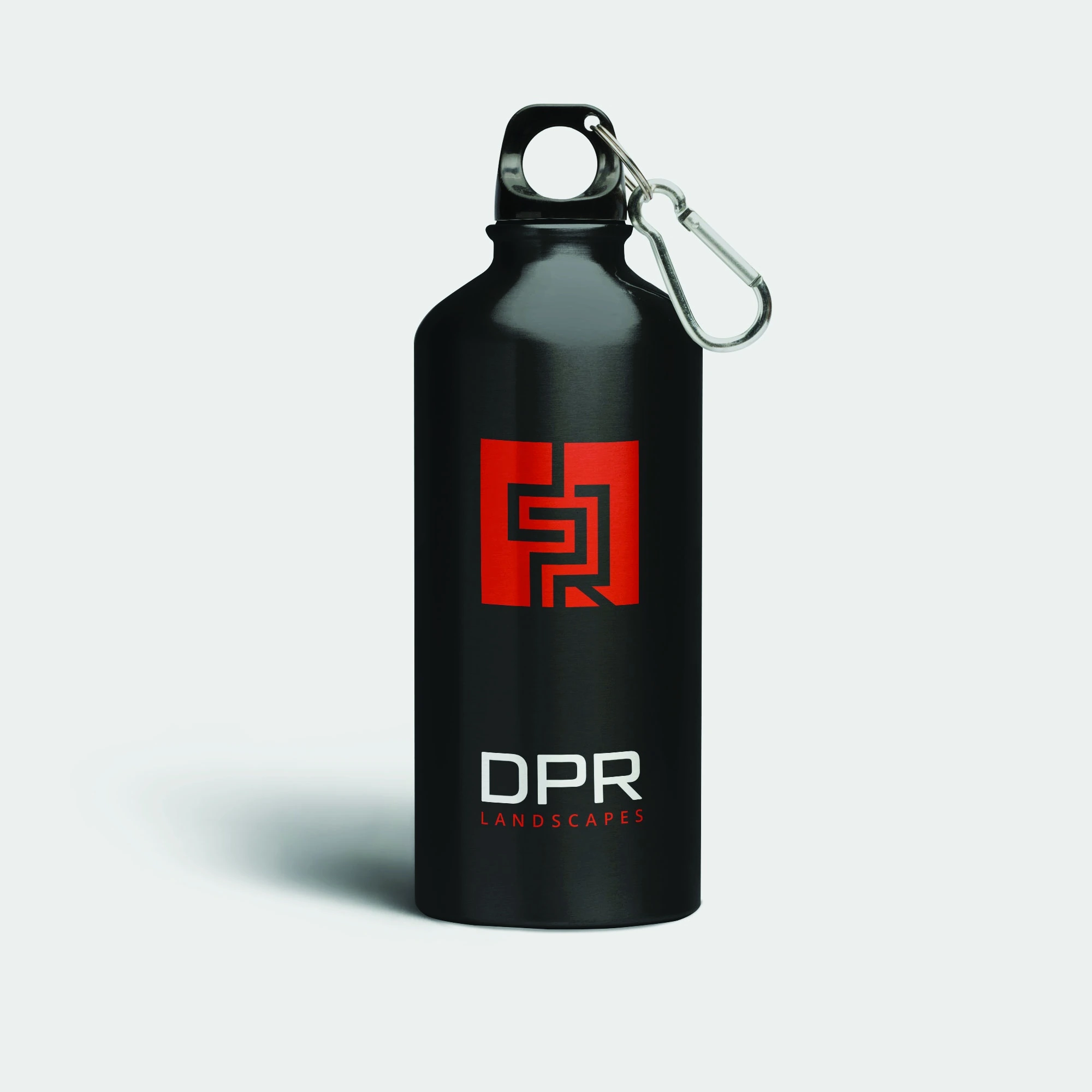 DPR Landscapes branded black water bottle