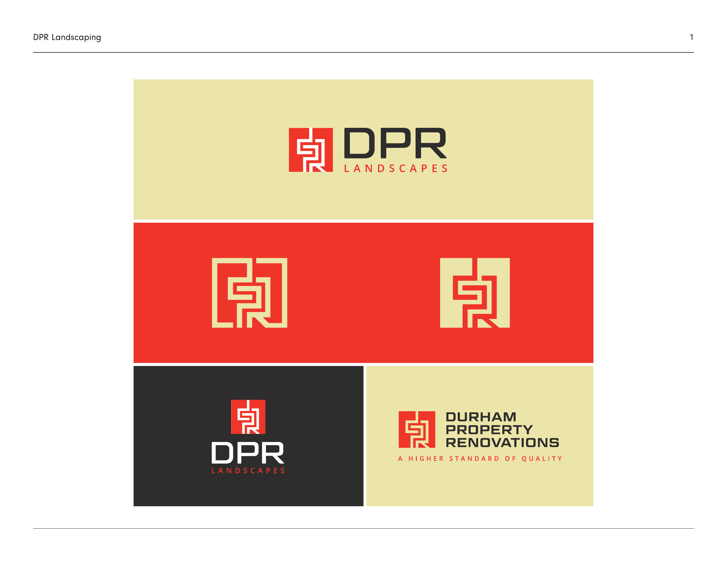 DPR Landscapes logo and symbol variations