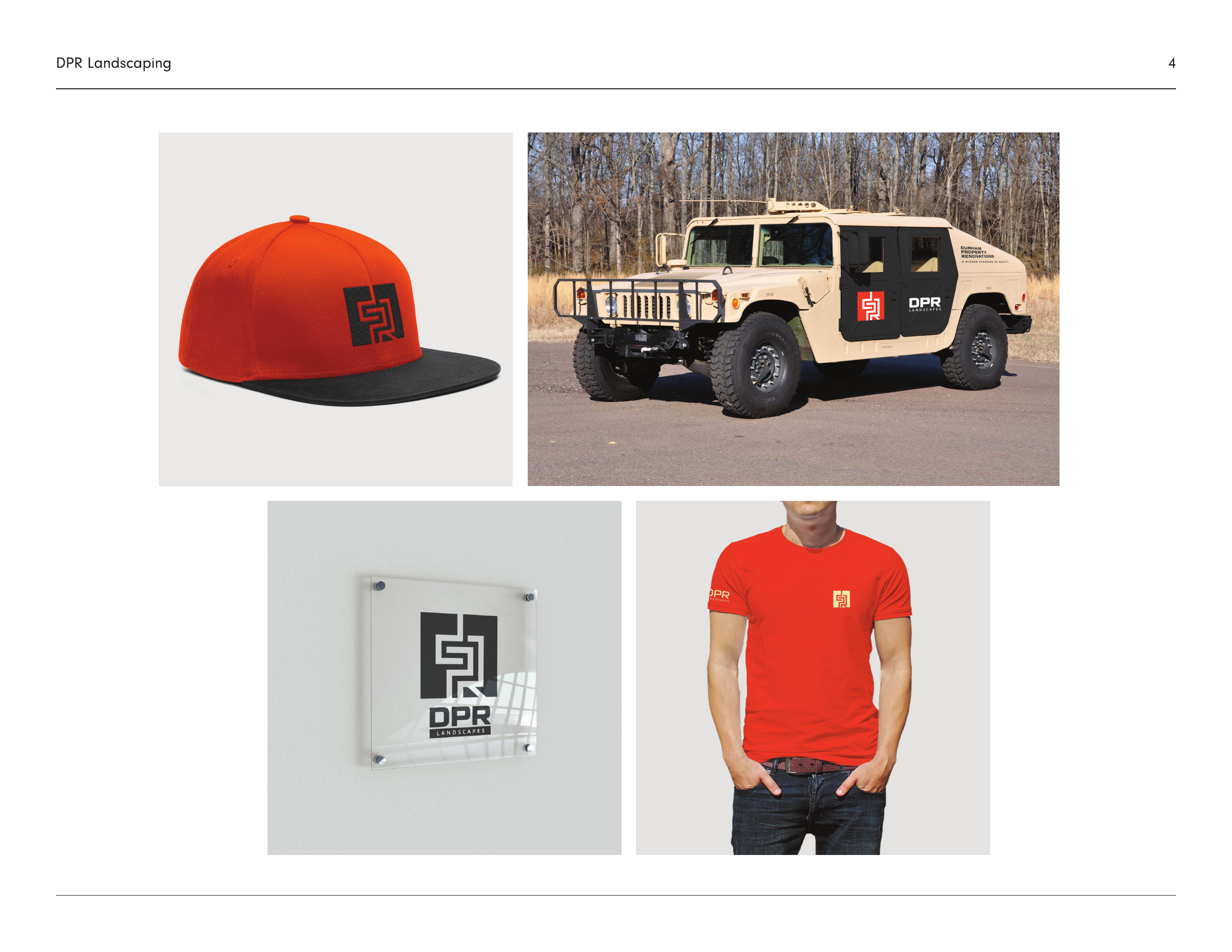 DPR Landscapes apparel, signage and branded vehicle
