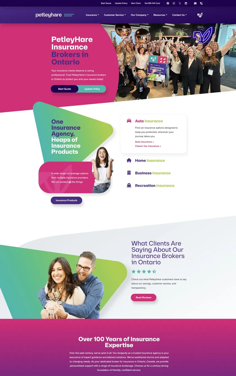 PetleyHare website home page